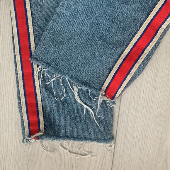 Zara Jeans w Side Stripe & Abraded Hem - Picture 4 of 4